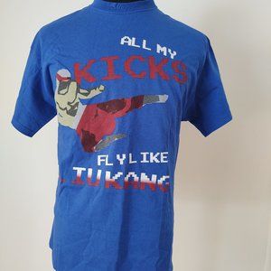 ALL MY KICKS FLY LIKE LIU KANG MORTAL COMBAT ADULT T - SIZE LRAGE